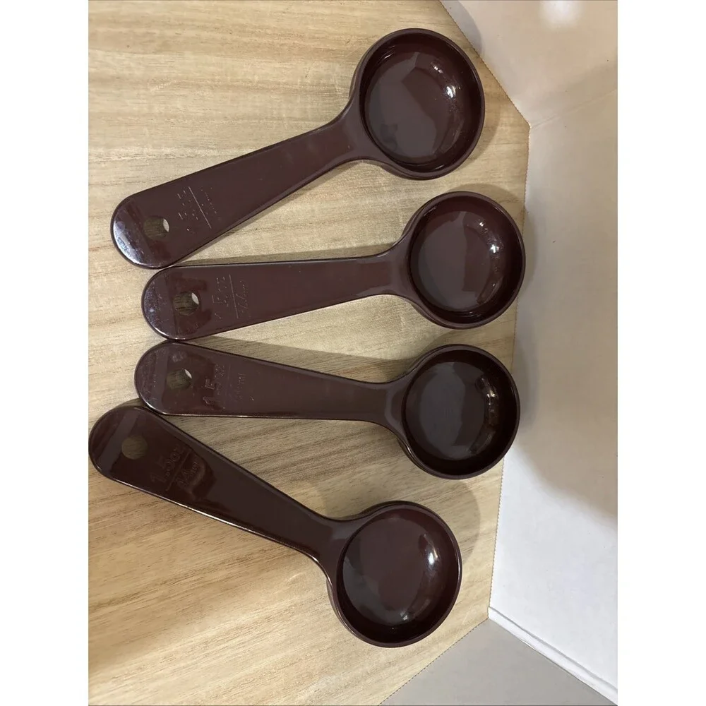 Lot of 4 Carlisle 492201 Measure Miser 1.5 Oz. Portion Control Spoon 44ml Brown
